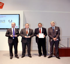 Les Trophées de l’Excellence : l’Argent décerné à Chauvin Arnoux par la SNCF InnoTrans 2012 : Trophée « Excellence d’Argent »
